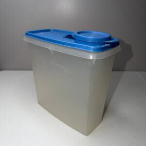 Vintage Tupperware Modular Mates Super Cereal Storer Keeper with Blue Lid